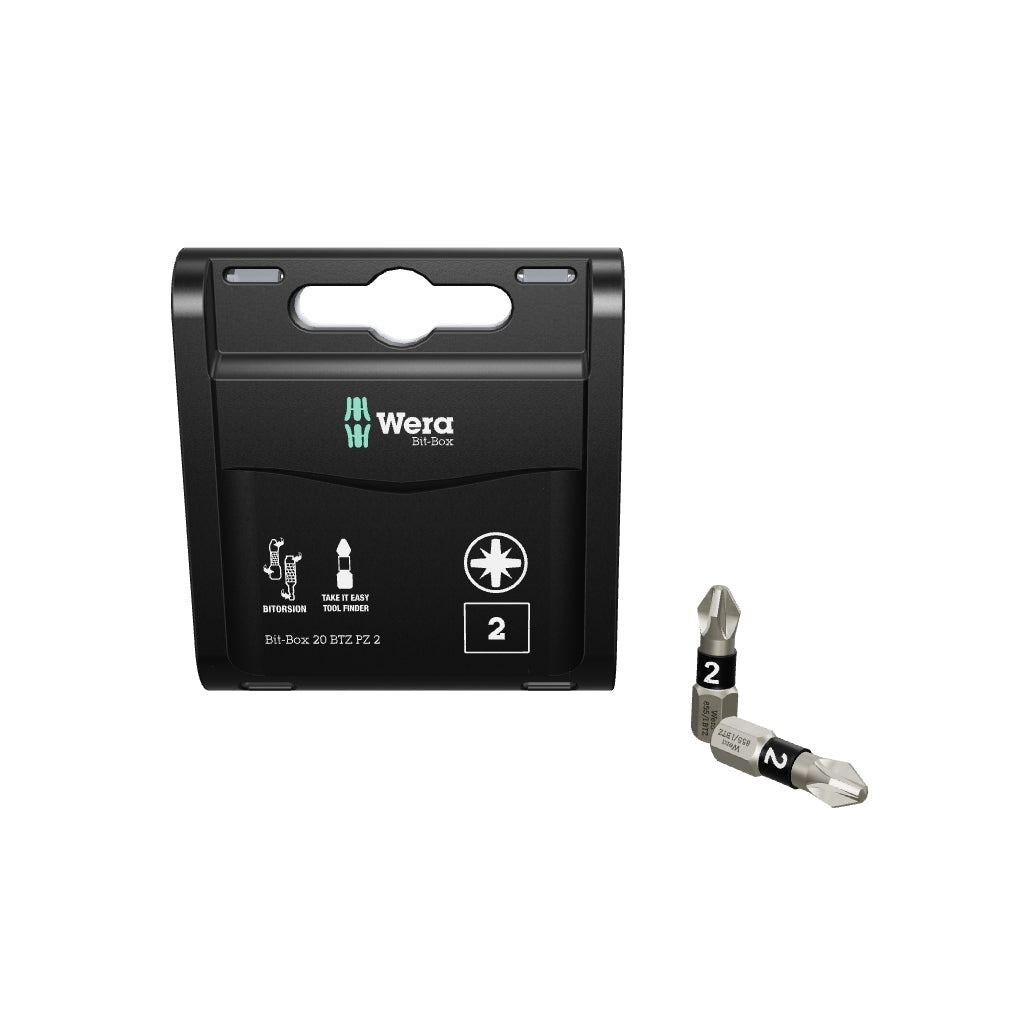 Wera 057761 Bit-Box 20 BTZ PZ Pozidriv #2 - WR057761 - KC Tool