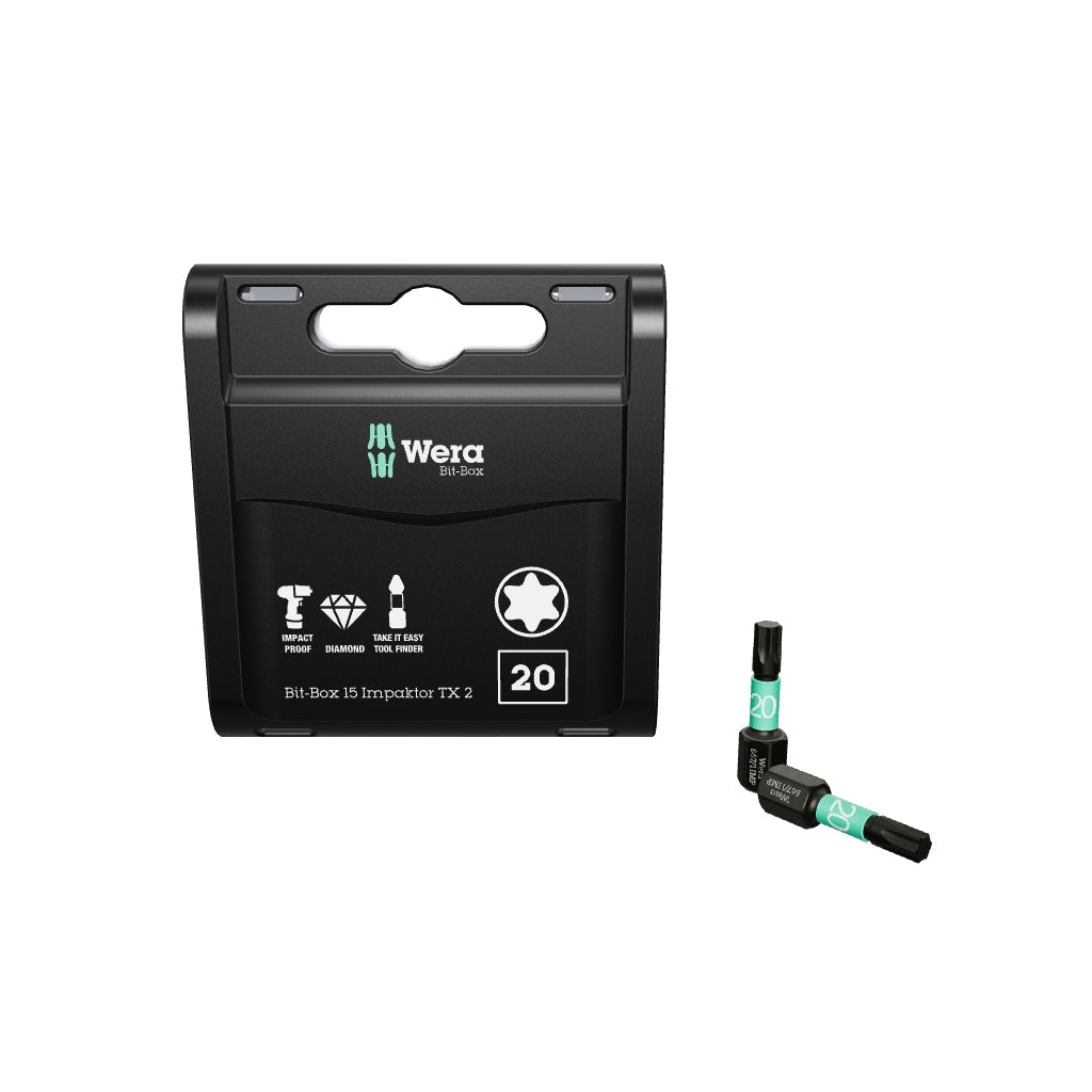 Wera 057772 Bit-Box 15 Impaktor TX TORX® T20 - WR057772 - KC Tool