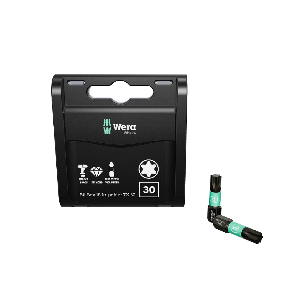 Wera 057776 Bit-Box 15 Impaktor TX TORX® T30 - WR057776 - KC Tool