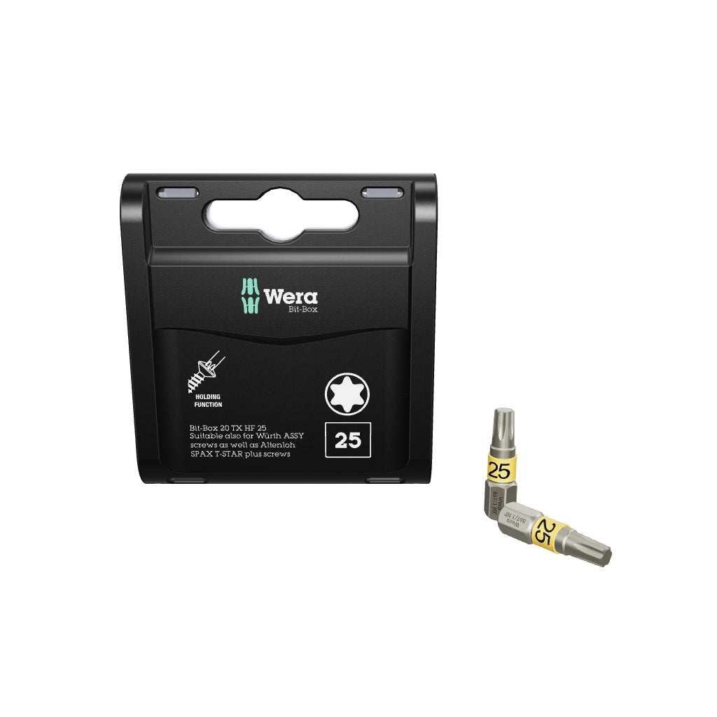 Wera 057778 Bit-Box 20 TORX® with Holding Function, T25, 20 Pieces - WR057778 - KC Tool