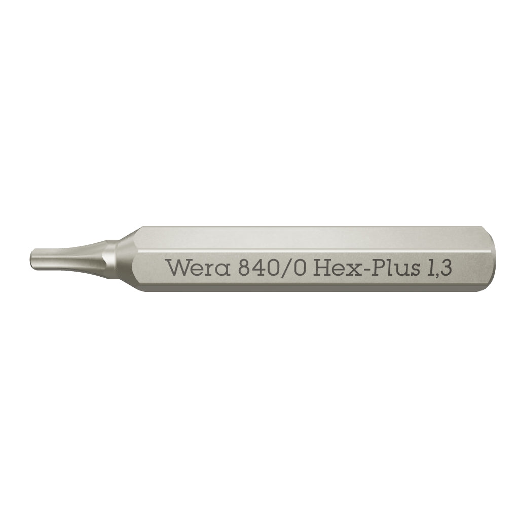 Wera 058109 Micro Bit for 1.3 mm  Inside Hex Screws, 4 mm Hex Drive - WR058109 - KC Tool