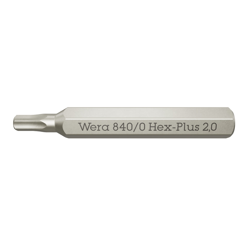 Wera 058111 Micro Bit for 2.0 mm  Inside Hex Screws, 4 mm Hex Drive - WR058111 - KC Tool