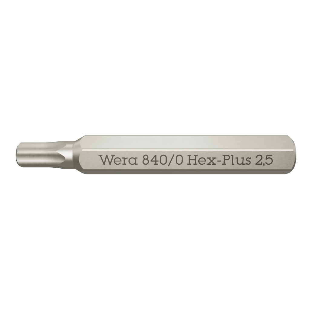 Wera 058112 Micro Bit for 2.5 mm  Inside Hex Screws, 4 mm Hex Drive - WR058112 - KC Tool