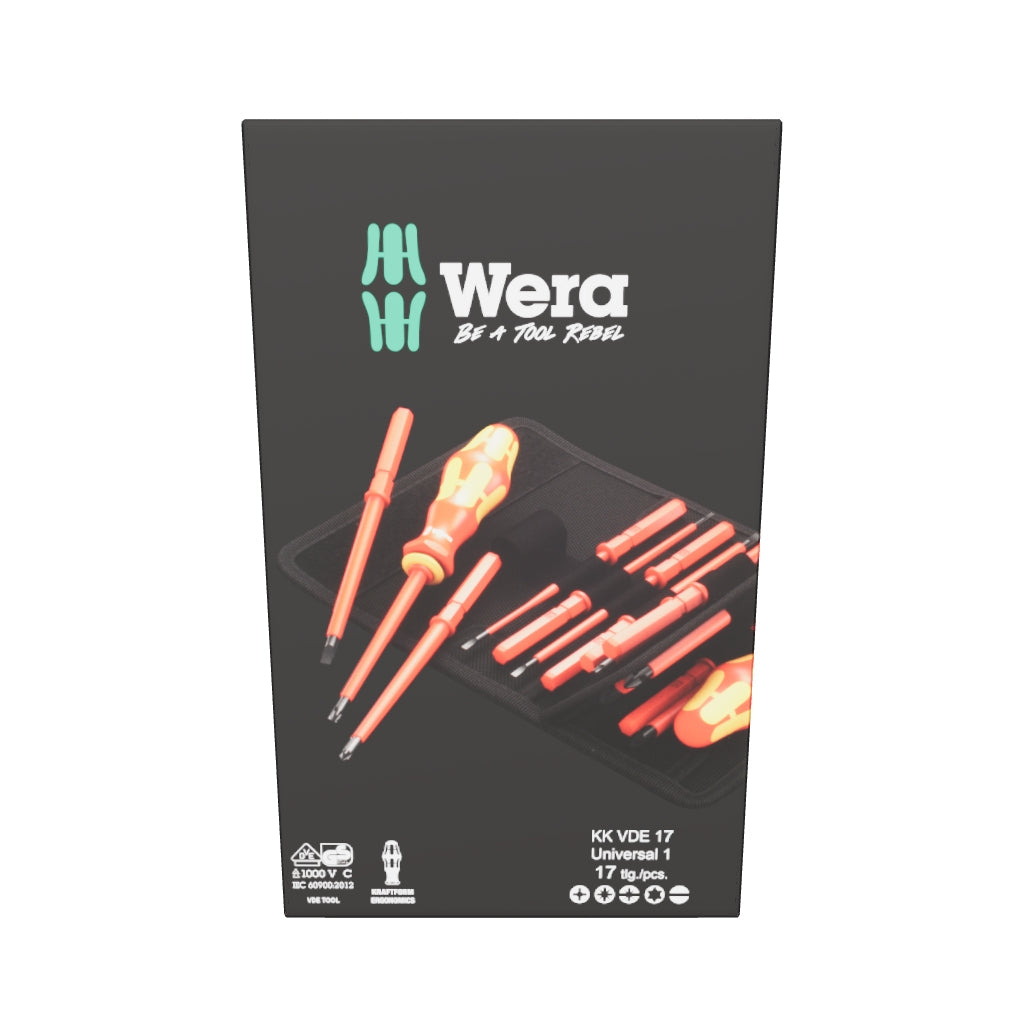 Wera 059030 Kraftform Kompakt VDE 60 i/65 i/67 i/17 SL/PH/PZ/PZS/TX Insulated Screwdriver Set - WR059030 - KC Tool