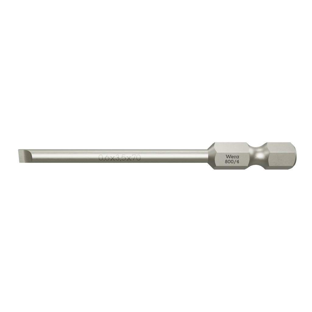 Wera 059472 0.6 x 3.5 x 70mm Slotted Power Bit - WR059472 - KC Tool