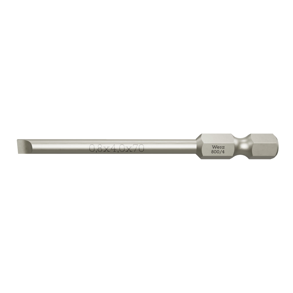 Wera 059478 0.8 x 4 x 70mm Slotted Power Bit - WR059478 - KC Tool