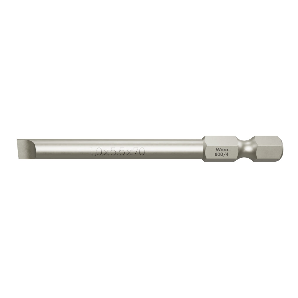 Wera 059486 1 x 5.5 x 70mm Slotted Power Bit - WR059486 - KC Tool