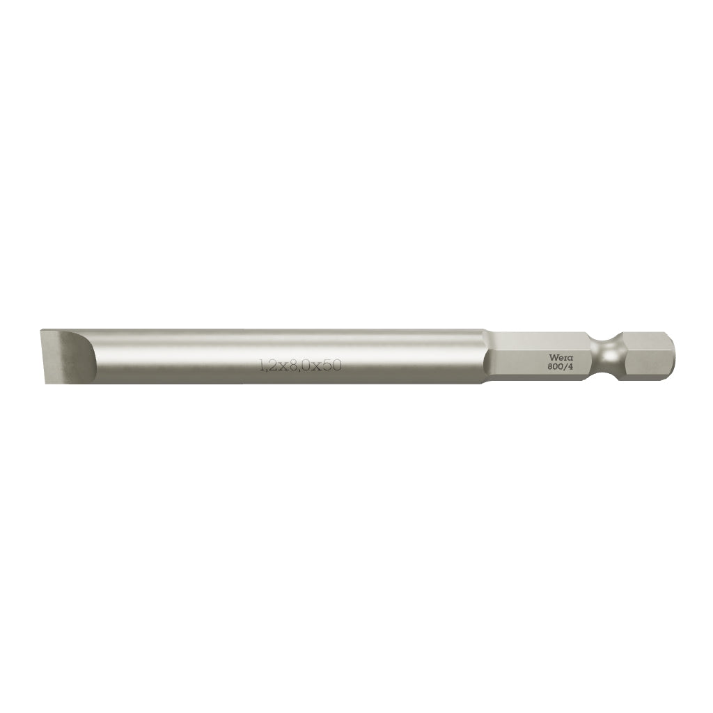 Wera 059496 1.2 x 8 x 89mm Slotted Power Bit - WR059496 - KC Tool