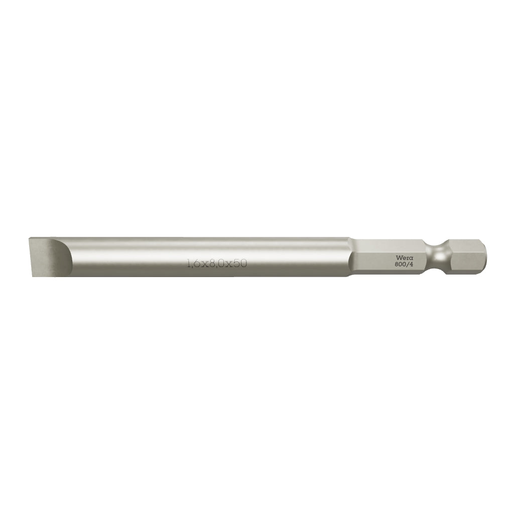 Wera 059500 1.6 x 8 x 89mm Slotted Power Bit - WR059500 - KC Tool