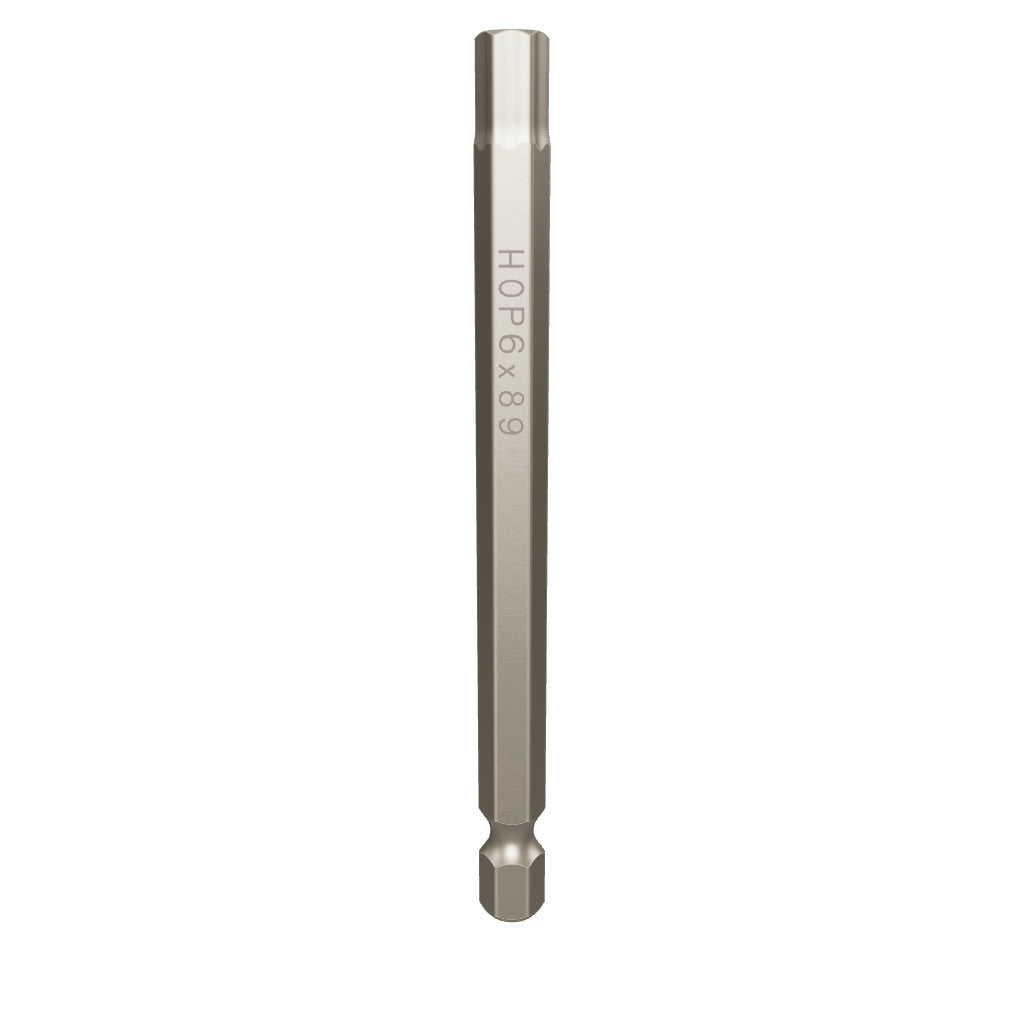 Wera 059573 Nickel-plated Metric Hex Bit, 6.0 x 89mm - WR059573 - KC Tool