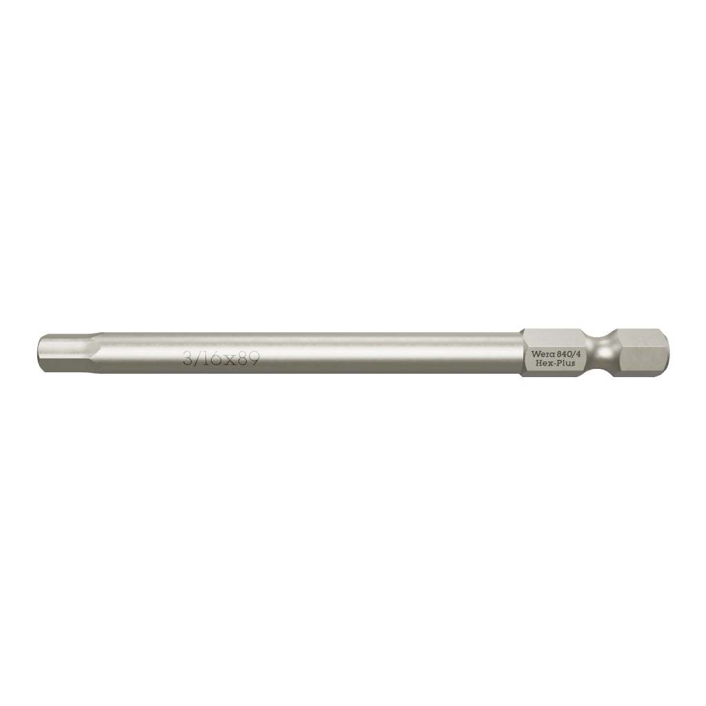 Wera 059666 3/16" x 89mm Hex Power Bit - WR059666 - KC Tool
