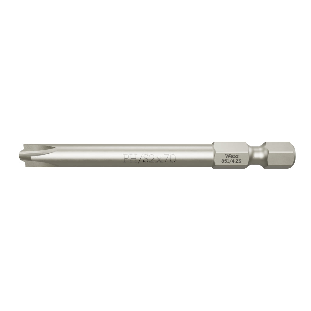 Wera 059721 #2 x 70mm PlusMinus PH/SL Power Bit - WR059721 - KC Tool
