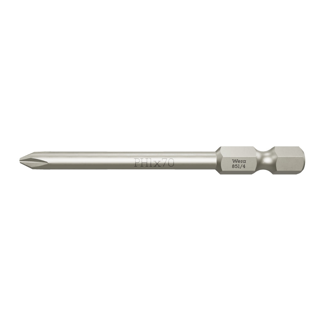 Wera 059755 #1 x 70mm Phillips Power Bit - WR059755 - KC Tool