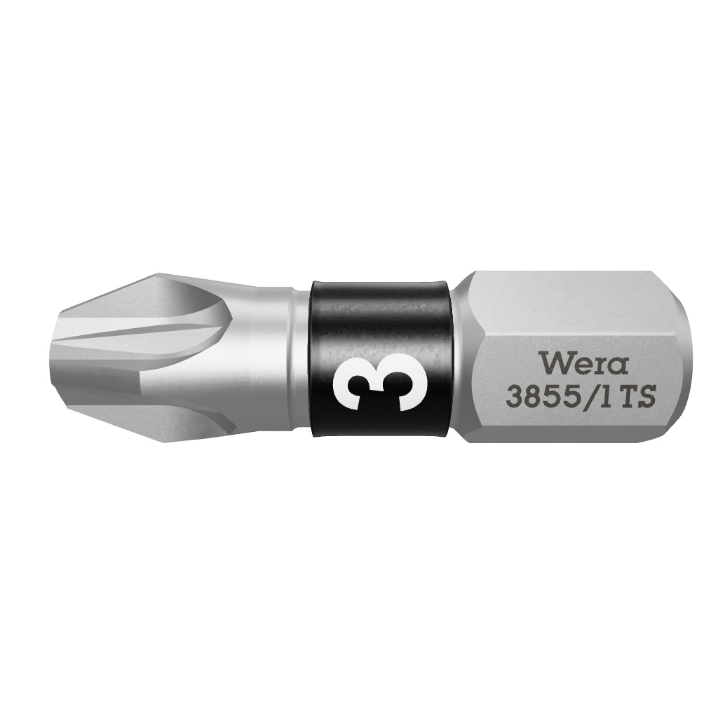 Wera 071022 #3 x 25mm Stainless Steel Pozidriv Torsion Insert Bit - WR071022 - KC Tool