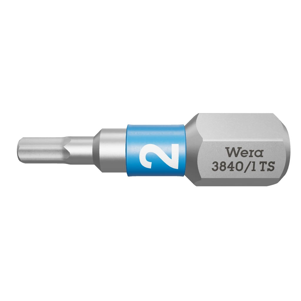 Wera 071071 2 x 25mm Stainless Steel Hex Torsion Insert Bit - WR071071 - KC Tool