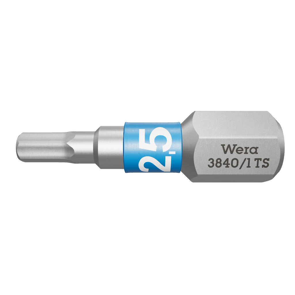 Wera 071072 2.5 x 25mm Stainless Steel Hex Torsion Insert Bit - WR071072 - KC Tool
