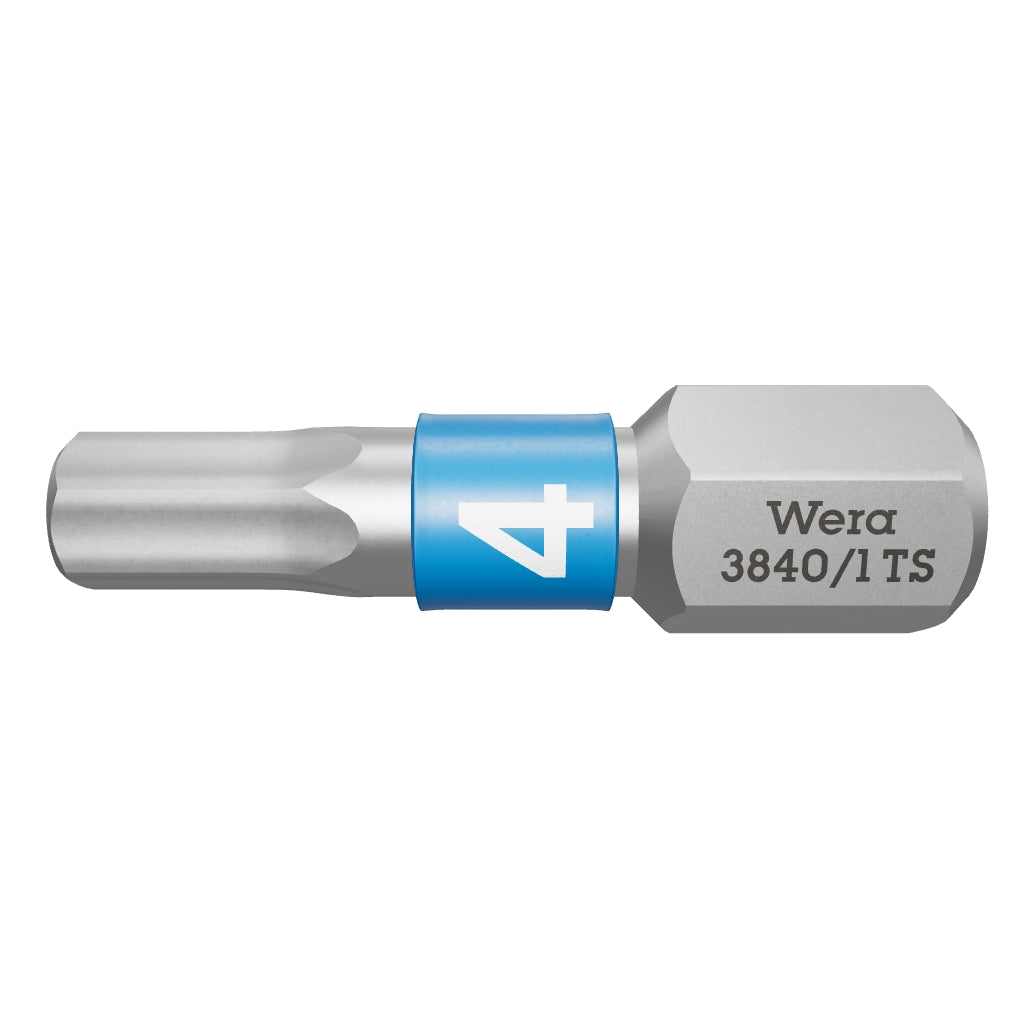 Wera 071074 4 x 25mm Stainless Steel Hex Torsion Insert Bit - WR071074 - KC Tool