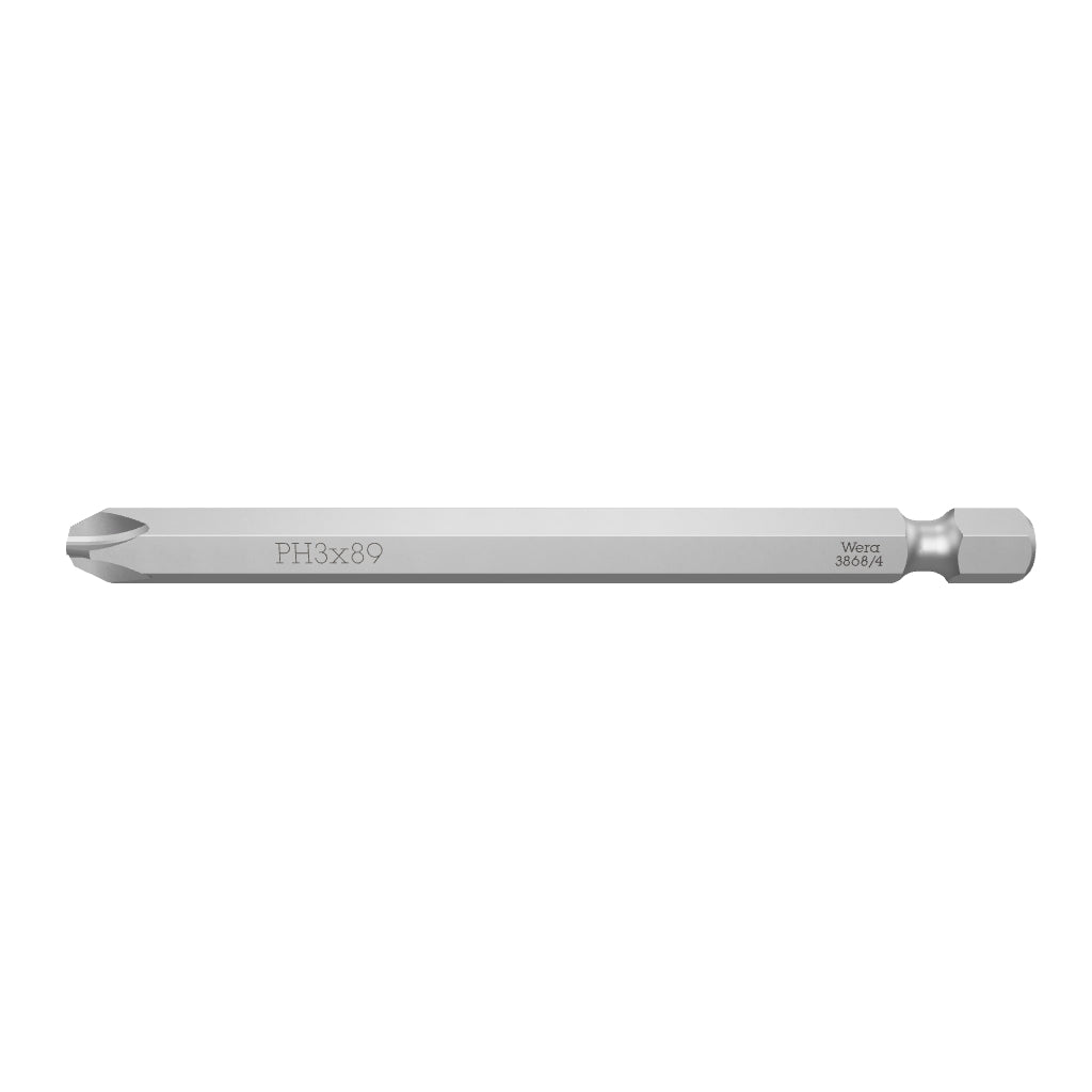 Wera 071083 #3 x 89mm Stainless Steel Phillips Power Bit - WR071083 - KC Tool