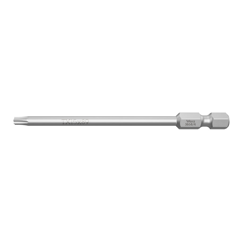 Wera 071090 T15s x 89mm Stainless Steel Security TORX® Power Bit - WR071090 - KC Tool