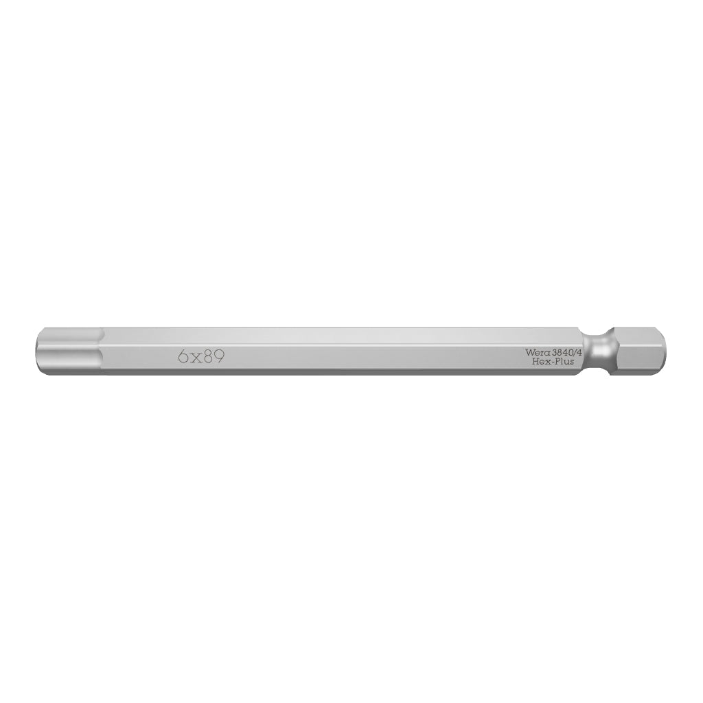 Wera 071104 6 x 89mm Stainless Steel Hex Power Bit - WR071104 - KC Tool