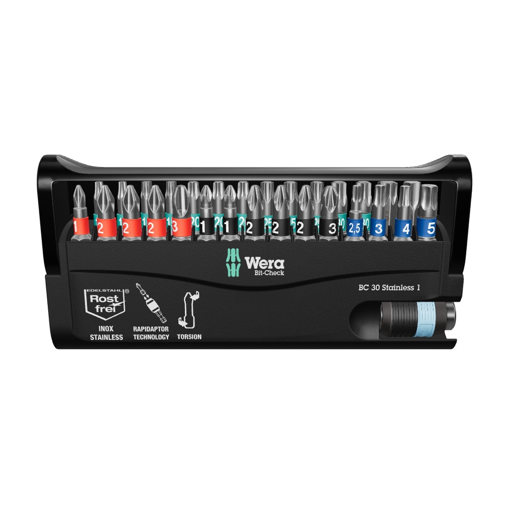 Wera 071109 Stainless/30 Bit-Check Set - WR071109 - KC Tool