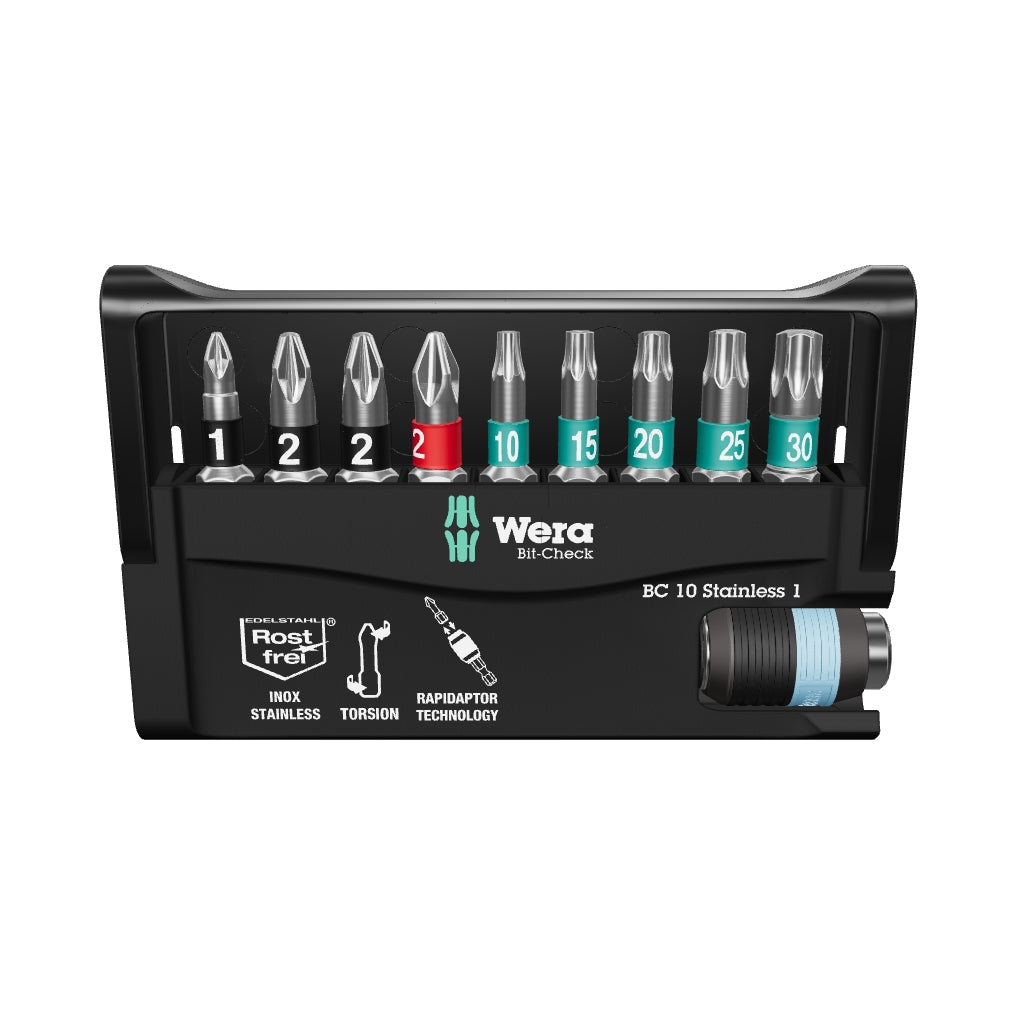 Wera 071110 Stainless Steel Bit-Check Set - WR071110 - KC Tool