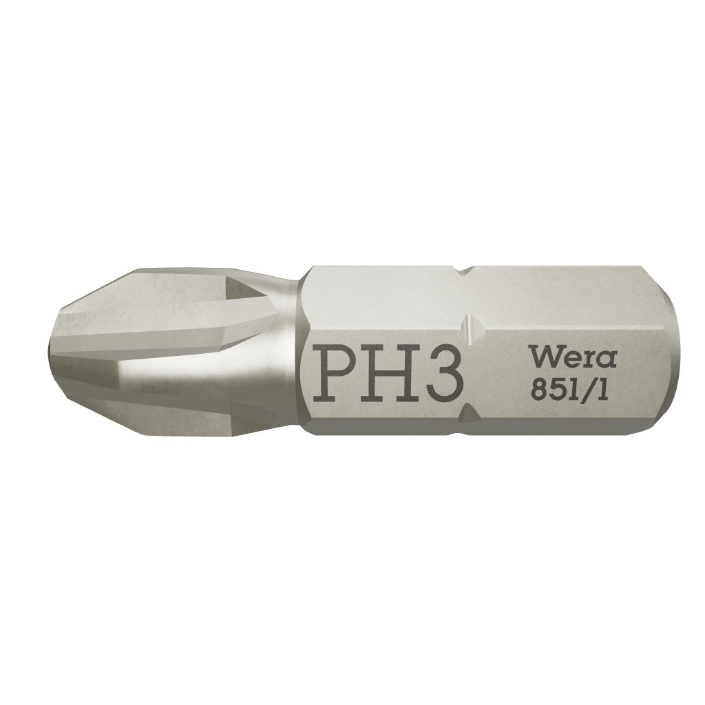 Wera 072074 #3 x 25mm Phillips Bit - WR072074 - KC Tool