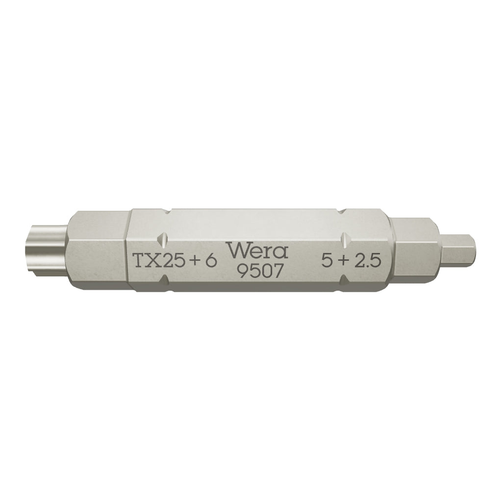 Wera 073202 Hex + TORX® 4-in-1 Bit 2, 2.5/5.0/6.0/T25 x 37mm - WR073202 - KC Tool