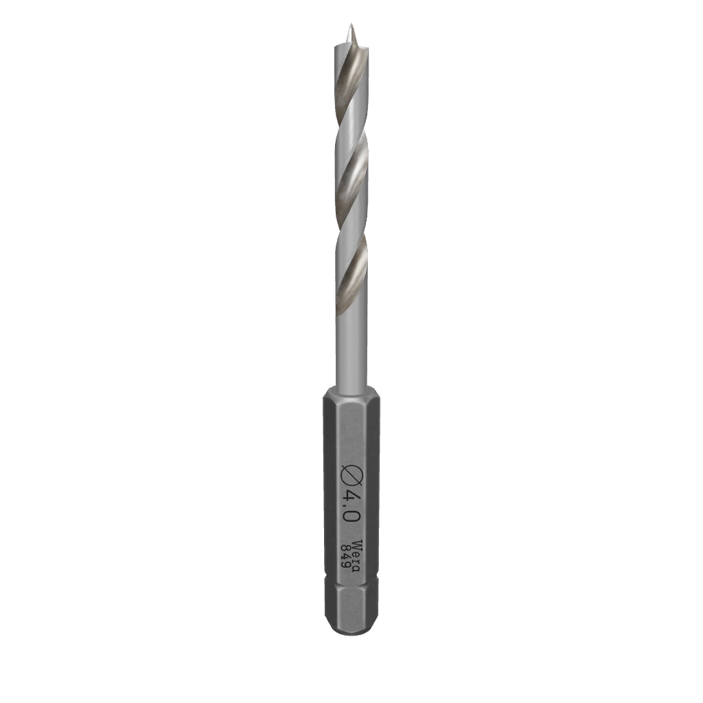 Wera 104601 HSS Twist Wood Drill Bit 4.0mm - WR104601 - KC Tool
