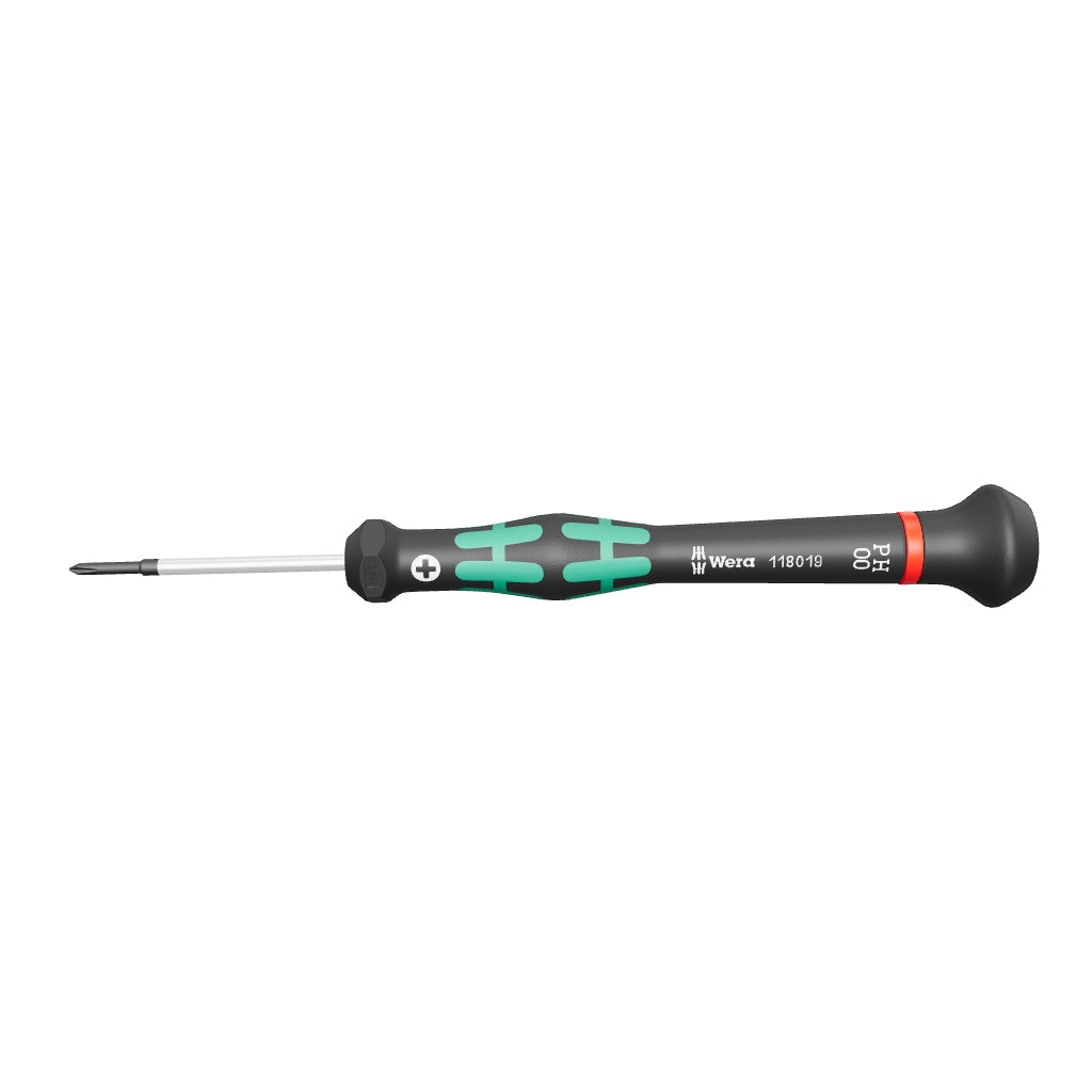 Wera 118019 PH #00 x 40mm Kraftform Micro Phillips Precision Screwdriver - WR118019 - KC Tool