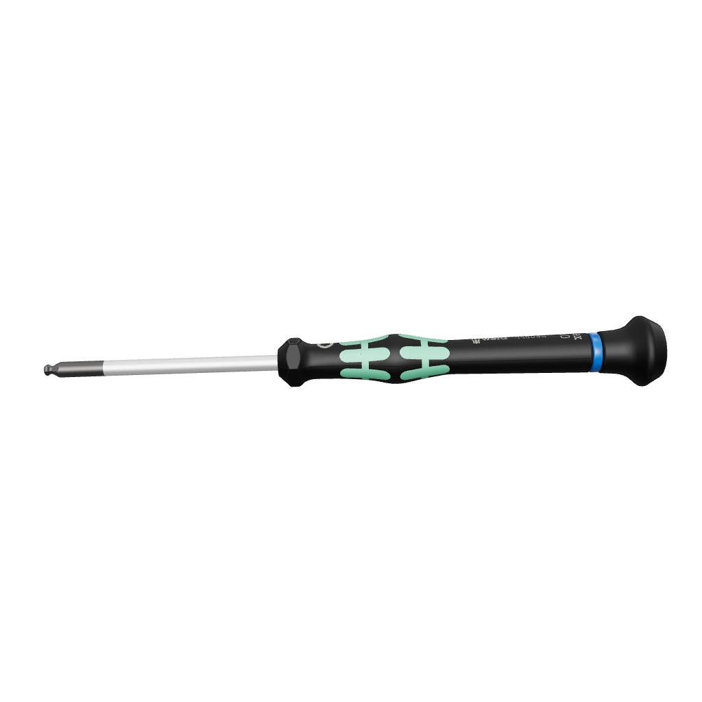 Wera 118096 3 x 60mm Kraftform Micro Ball End Hex Precision Screwdriver - WR118096 - KC Tool