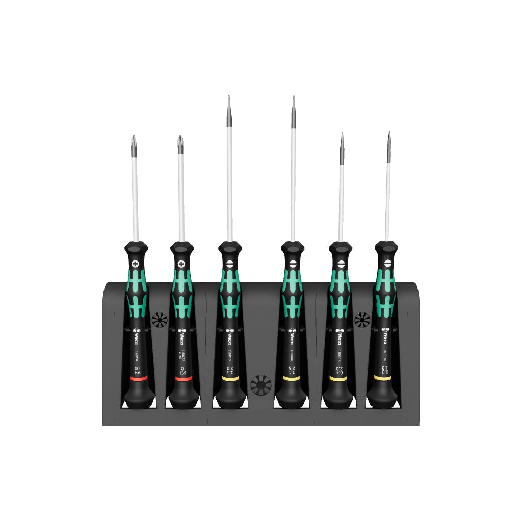 Wera 118150 Kraftform Micro Slotted/Phillips Precision Screwdriver Set + Rack - WR118150 - KC Tool