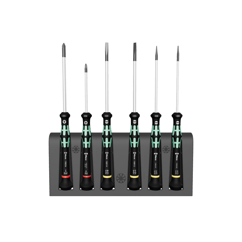 Wera 118152 Kraftform Micro Slotted/Phillips Precision Screwdriver Set + Rack - WR118152 - KC Tool
