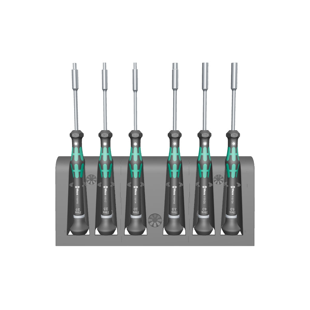 Wera 118158 Kraftform Micro Metric Precision Nut Driver Set + Rack - WR118158 - KC Tool