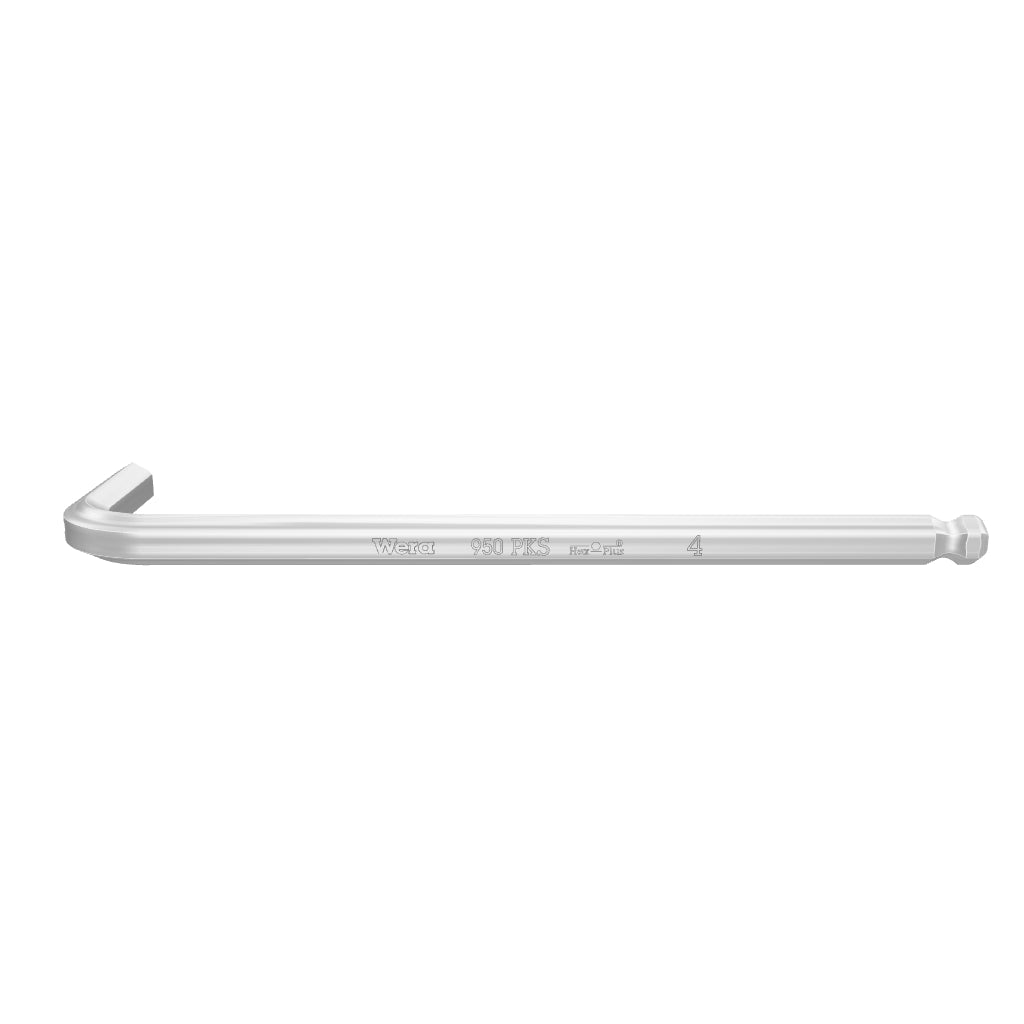 Wera 133154 4 x 80mm Chrome Ball-end L-key - WR133154 - KC Tool