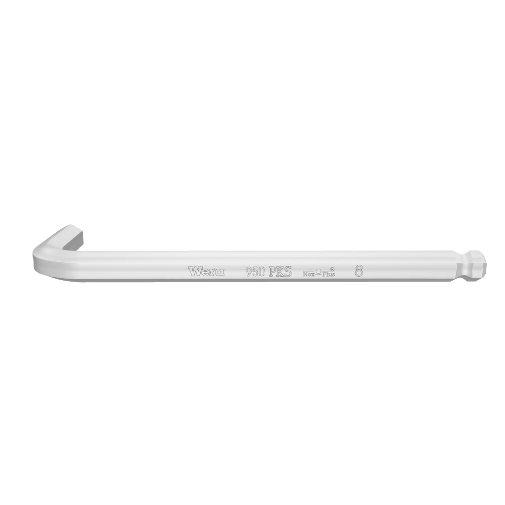 Wera 133157 8 x 112mm Chrome Ball-end L-key - WR133157 - KC Tool