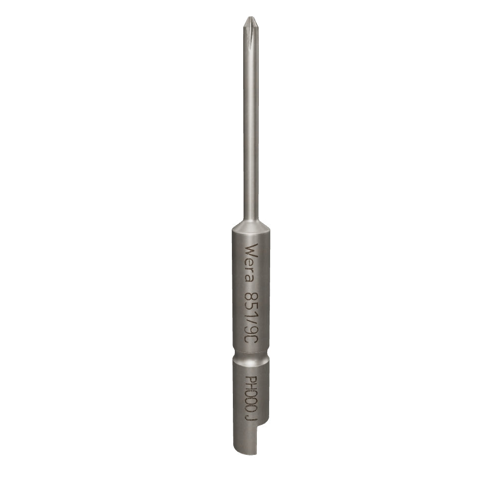 Wera 134605 PH #000 x 44mm Phillips Bit - Halfmoon Drive (1.5 mm diameter) - WR134605 - KC Tool