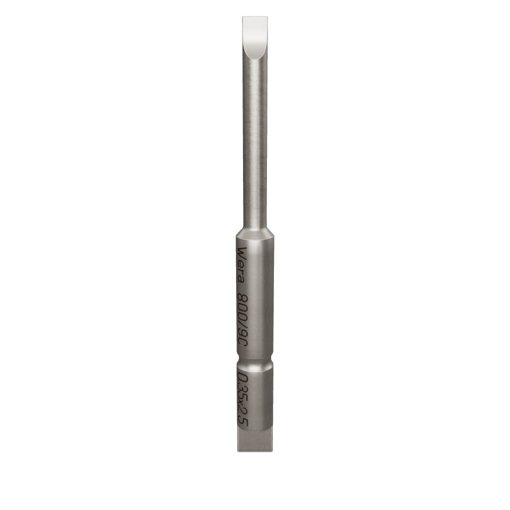 Wera 135264 2.5 x 0.35 x 44mm Slotted Bit - Halfmoon Drive - WR135264 - KC Tool
