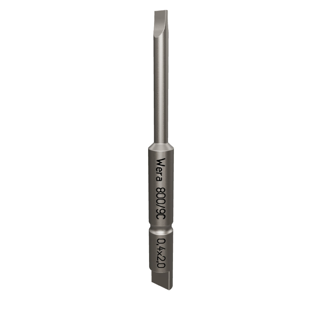 Wera 135266 2.0 x 0.4 x 44mm Slotted Bit - Halfmoon Drive - WR135266 - KC Tool