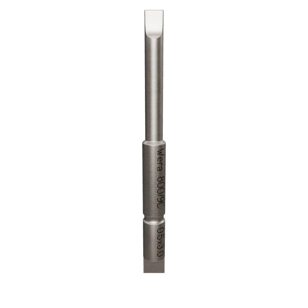 Wera 135267 3.0 x 0.5 x 44mm Slotted Bit - Halfmoon Drive - WR135267 - KC Tool