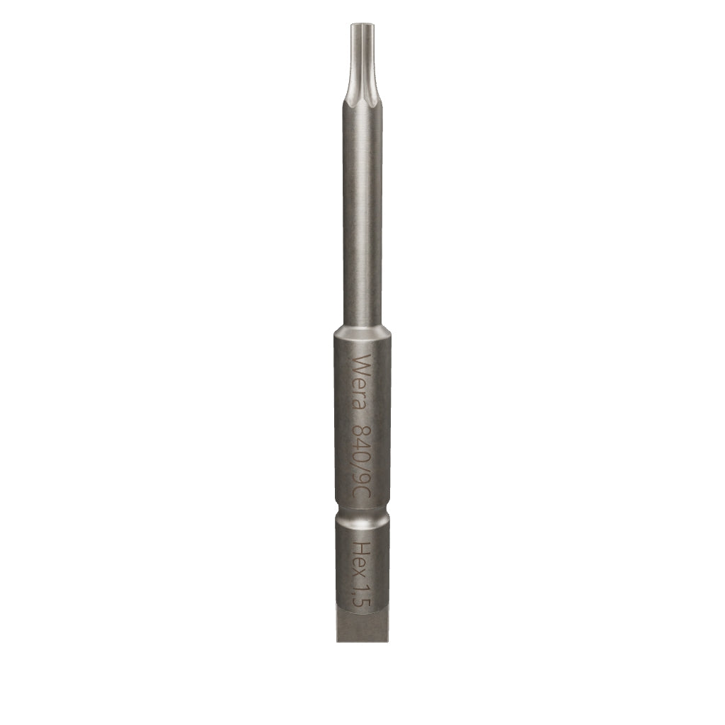 Wera 135268 1.5 x 44mm Hex Bit - Halfmoon Drive - WR135268 - KC Tool