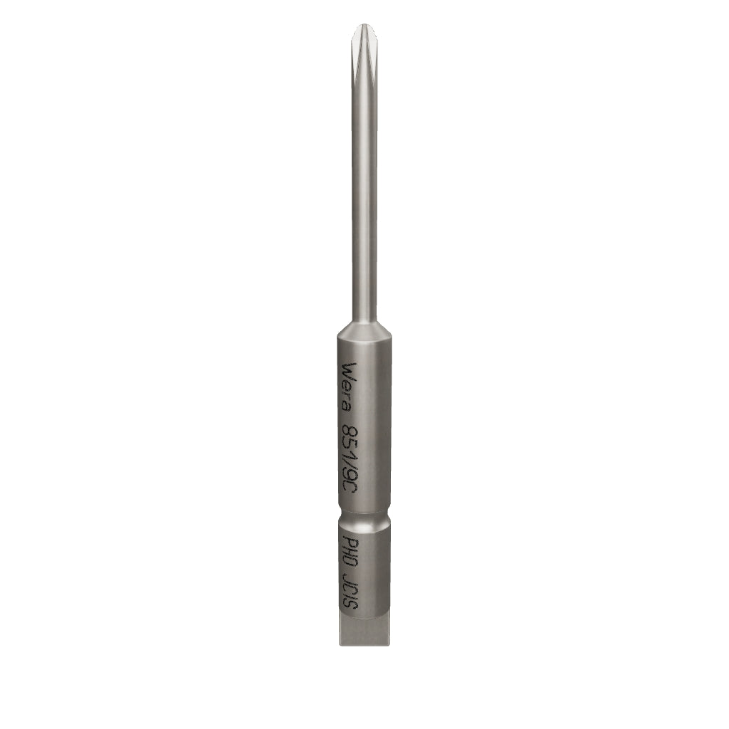 Wera 135272 PH #0 x 44mm Phillips Bit - Halfmoon Drive (1.8mm Diameter) - WR135272 - KC Tool