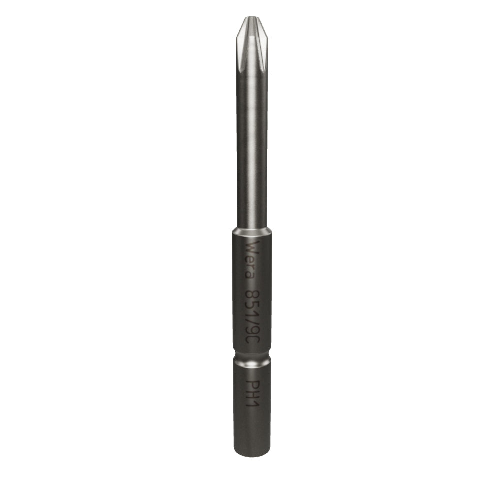 Wera 135276 PH #1 x 44mm Phillips Bit - Halfmoon Drive - WR135276 - KC Tool