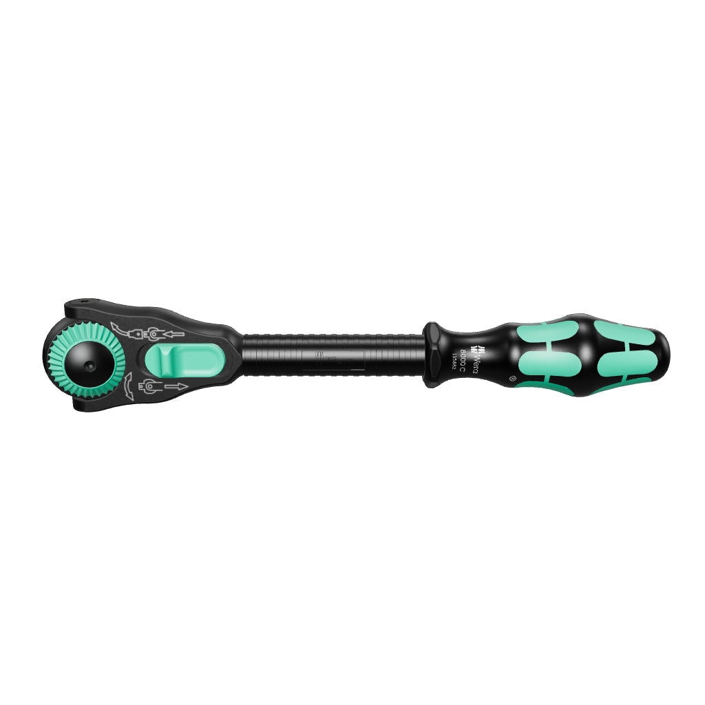 Wera 135882 8000 C Black Edition Zyklop Speed Ratchet with 1/2" Drive - WR135882 - KC Tool