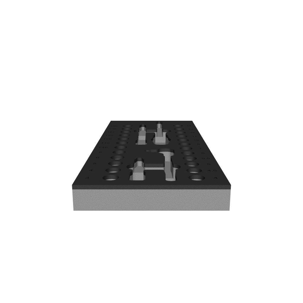 Wera 137316 9827 Foam Insert 8007 A VDE Zyklop VDE Ratchet Set 1, Empty - WR137316 - KC Tool