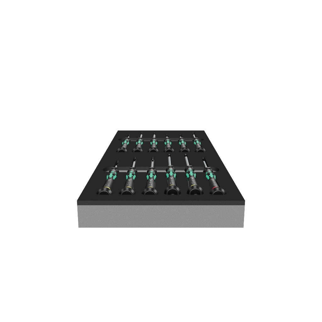 Wera 150107 9716 Foam Insert Kraftform Micro Screwdriver Set 2, 13 Pieces - WR150107 - KC Tool