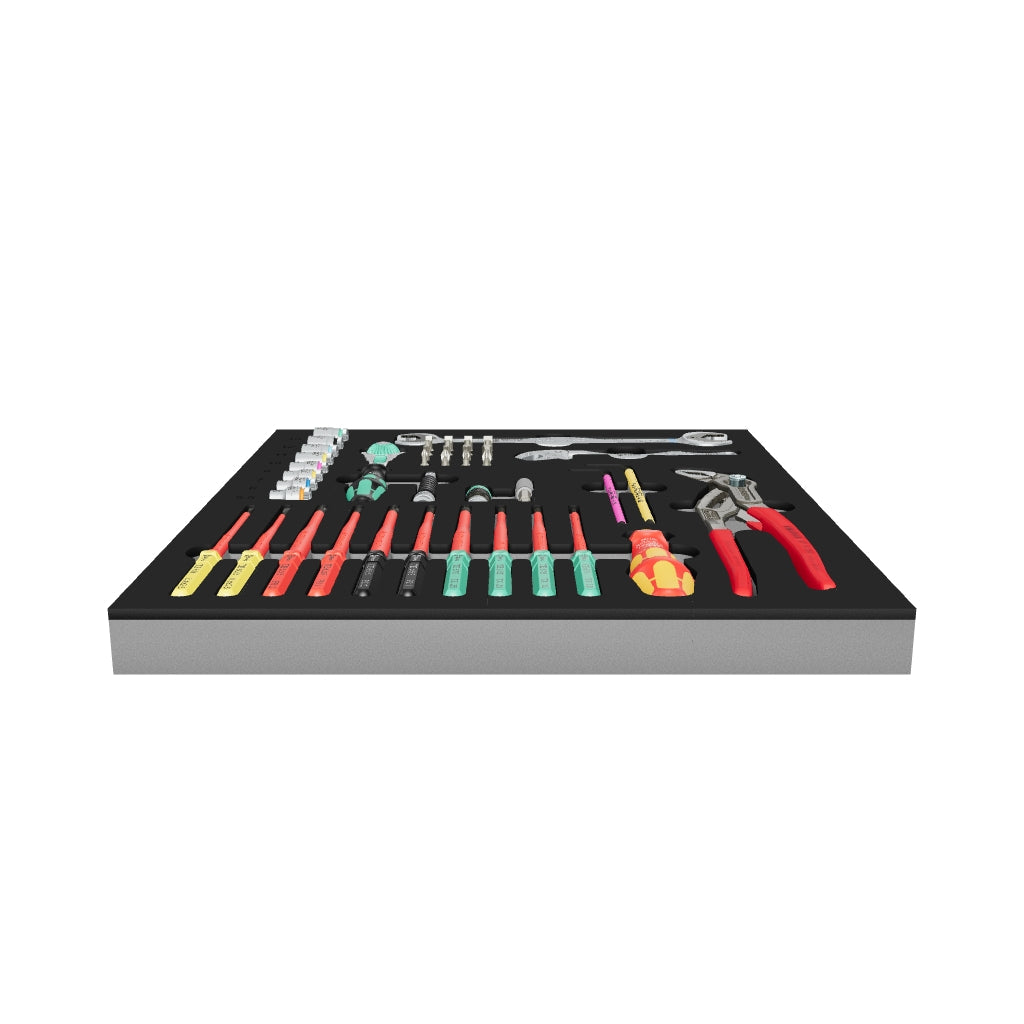 Wera 150153 9753 Foam Insert Kraftform Kompakt Maintenance Set 1, 45 Pieces - WR150153 - KC Tool