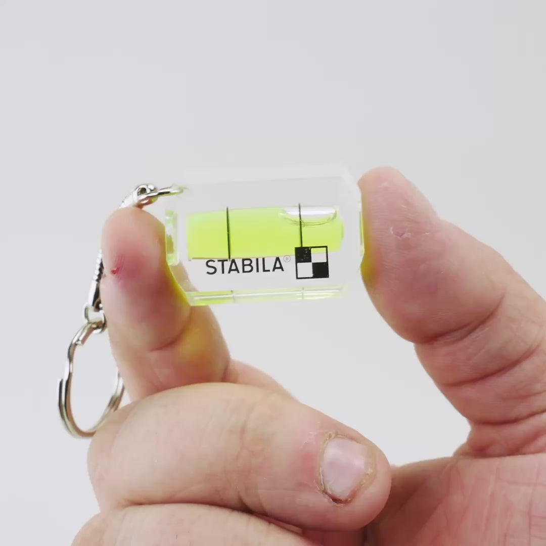 Load video: Stabila Mini Level Key Chain