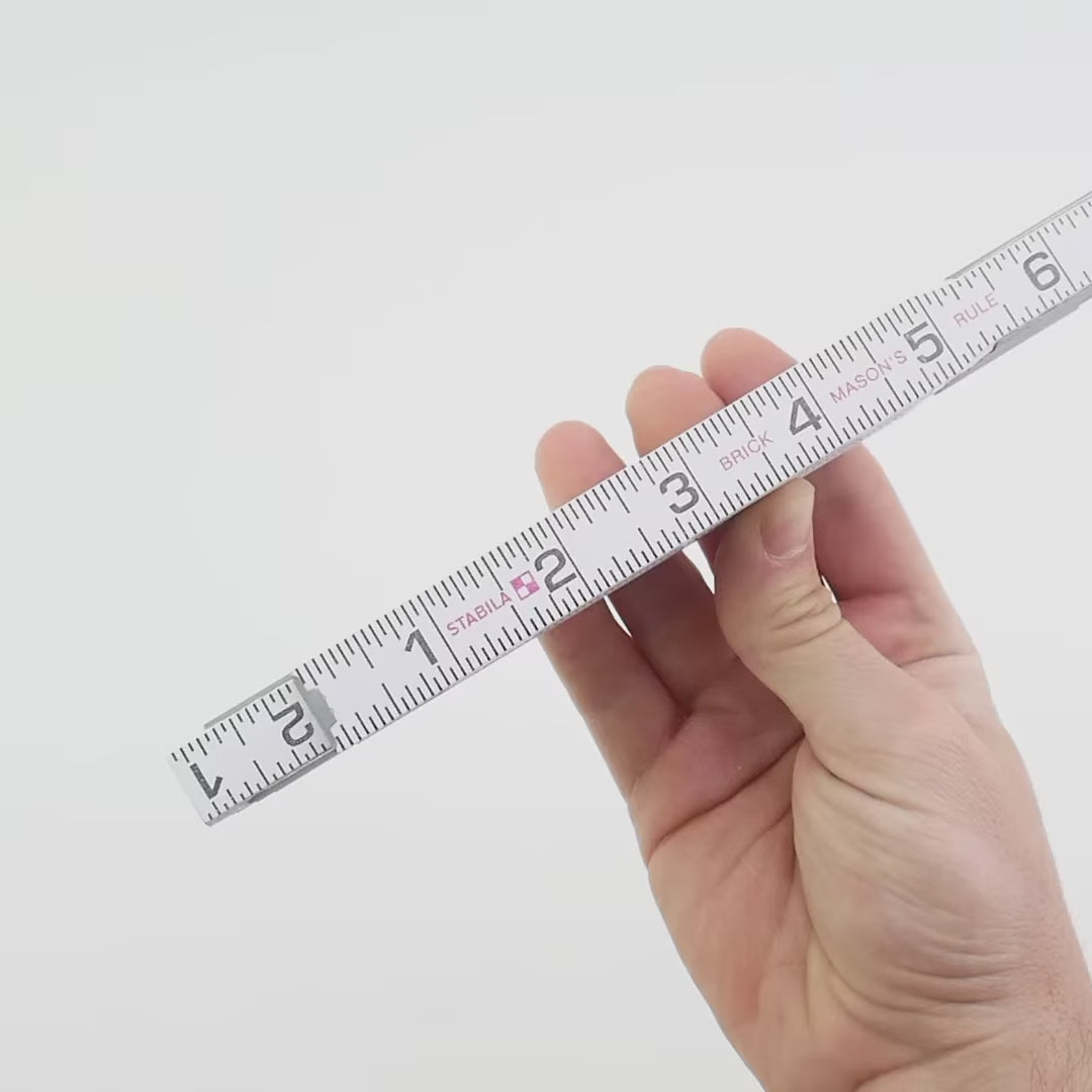 Load video: Stabila Type 600 Mason's Folding Ruler