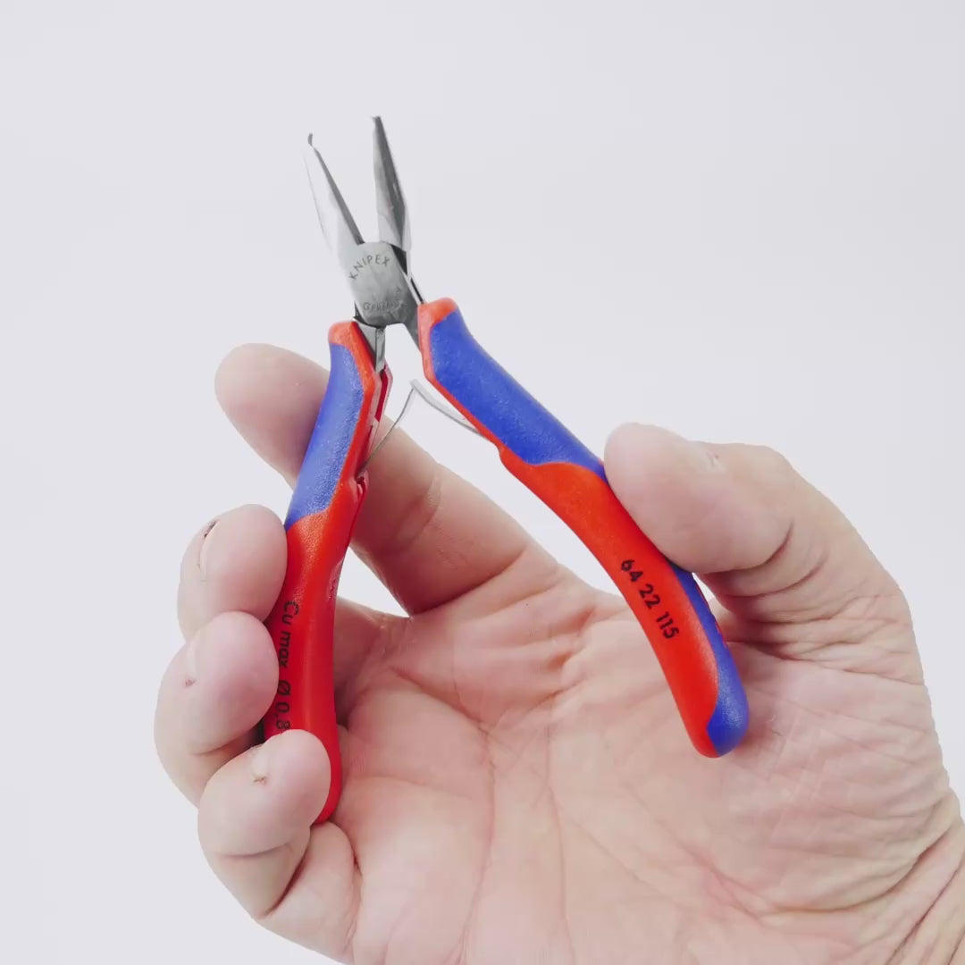 Load video: Knipex Electronics End Cutting Nippers Mini-Blade w/ Small Bevel - MultiGrip